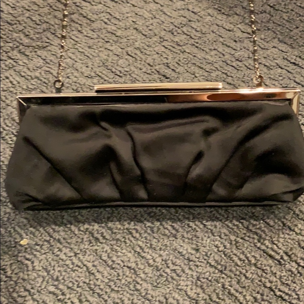 Black Satin evening bag